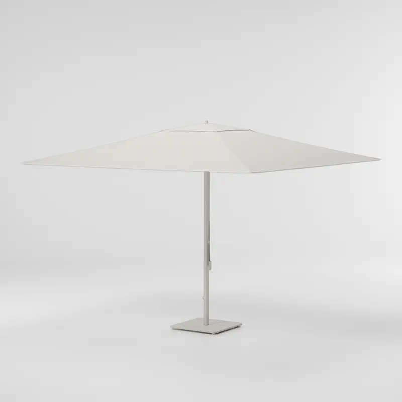 Meteo parasol telescópico L 330 × 330 Aluminium | Base de ruedas