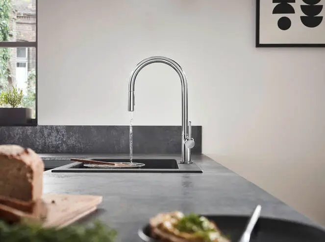 Mezclador monomando de cocina 210, ducha extraíble, 2jet Talis M54