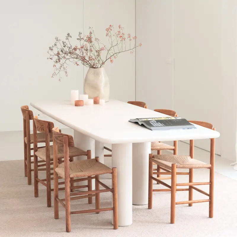 Microskin Gran mesa de comedor Pim - 265 cm - aspecto Mortex