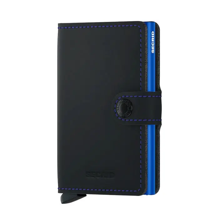 Miniwallet Matte Black - Blue