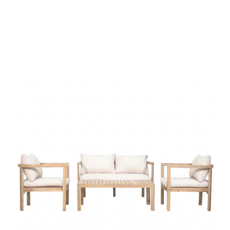Mirana - Conjunto de jardín para 4 personas en madera de acacia