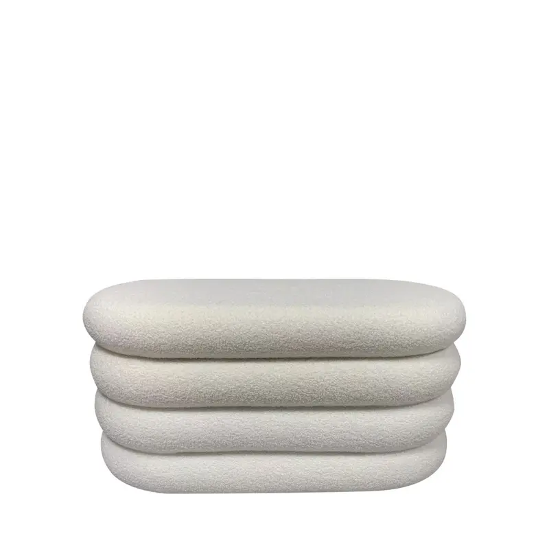 Miro - Banco arcón de tela bouclé L85cm