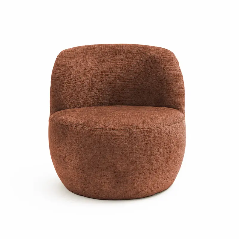 Mo - Sillón redondo de tela chenilla