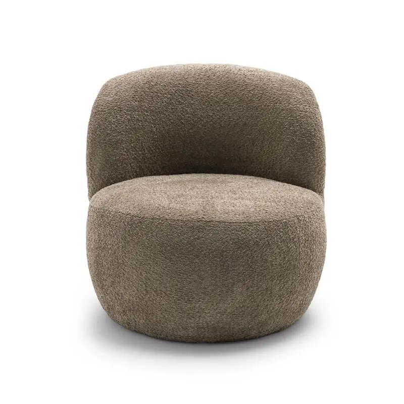 MO - Sillón redondo de tela rizada