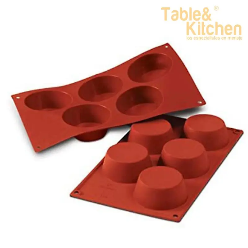 MOLDE SILICONA BIG MUFFINS 5 CAVIDADES SF024 SILIKOMART