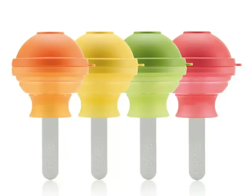 Moldes para Helados Lollipop Lékué — Set de 4 | Silicona Plegable