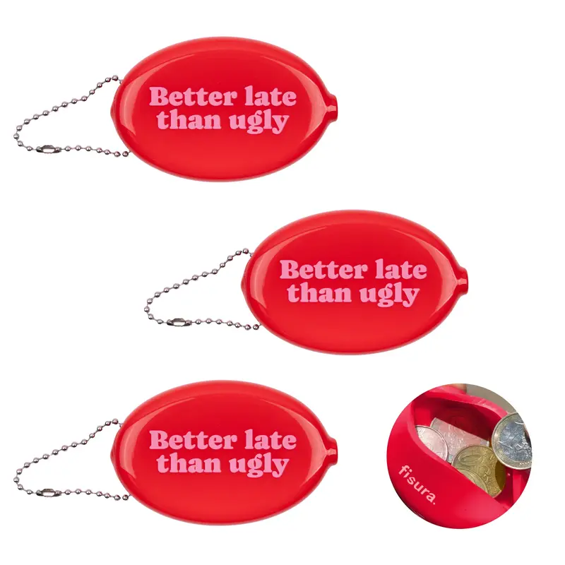 Monedero retro "Better late than ugly" set de 3