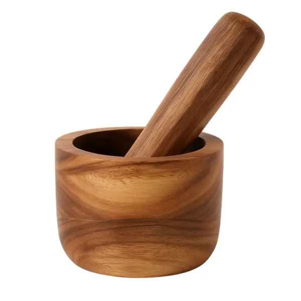 Mortero De Madera De Acacia
