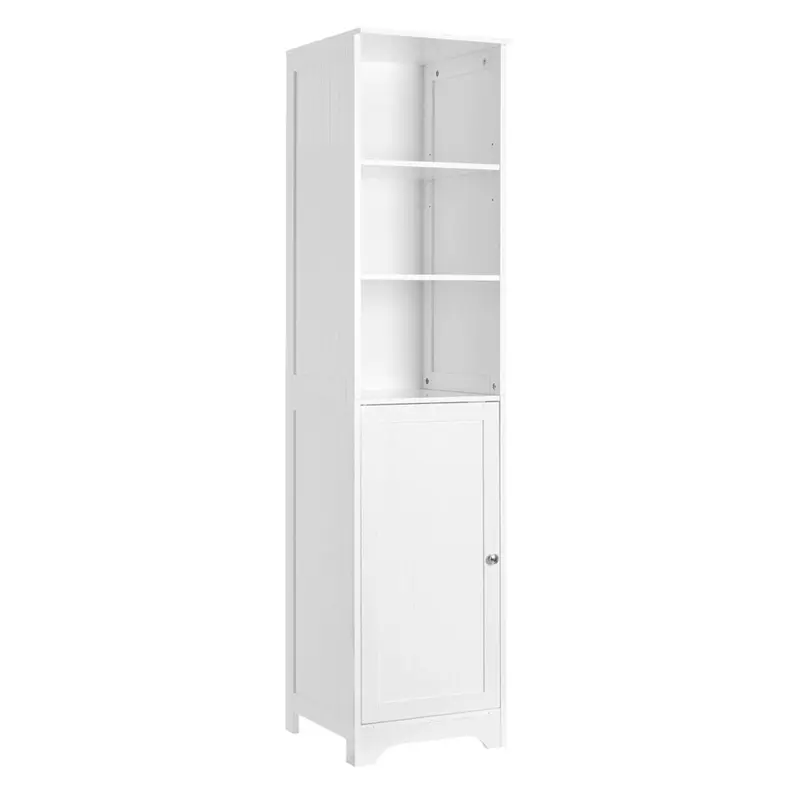 Mueble auxiliar blanco de tablero lacado y 1 puerta de 40x38x160 cm