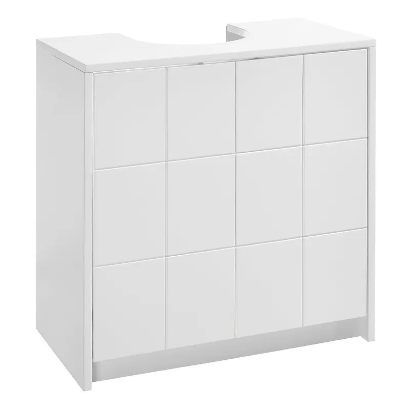 Mueble bajo lavabo pie de tablero laminado blanco 56x30x60 cm