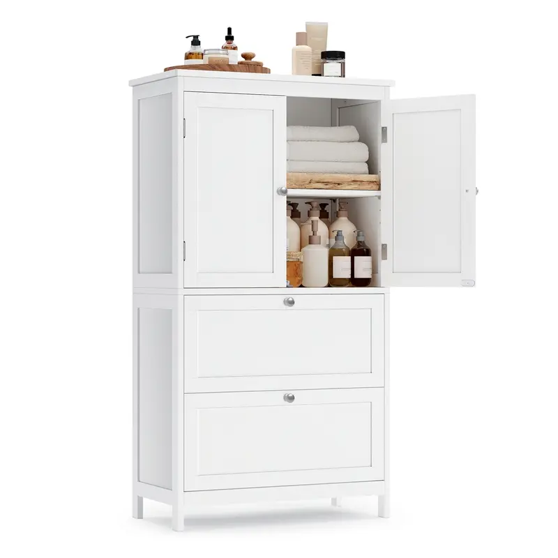 Mueble de Baño con 2 Cajones y 2 Puertas Blanco