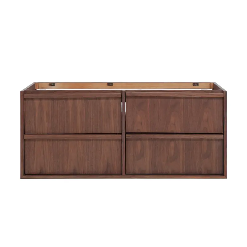 Mueble de baño en nogal - Fien - 4 cajones - 120 cm