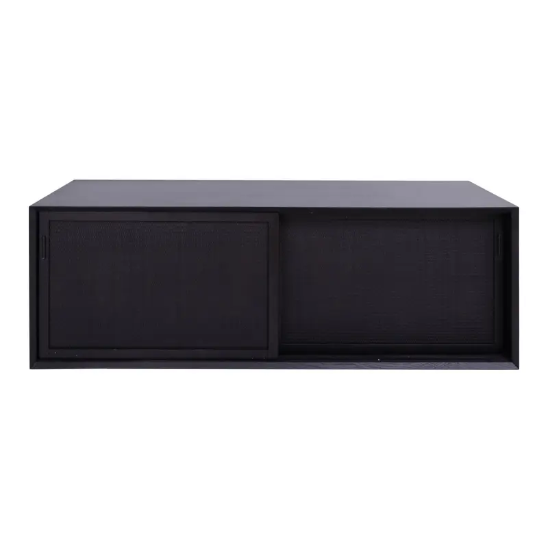 Mueble de baño - Ratán negro - Nestor - 150 cm