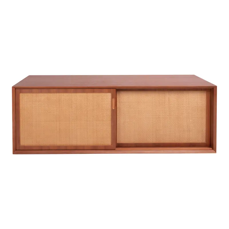 Mueble de baño Vintage Nestor - Teca - Ratán - 150 cm