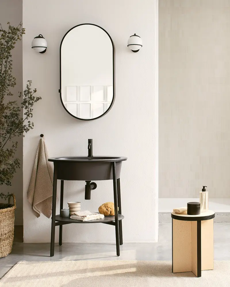 Mueble de lavabo con estructura Catino Ovalado
