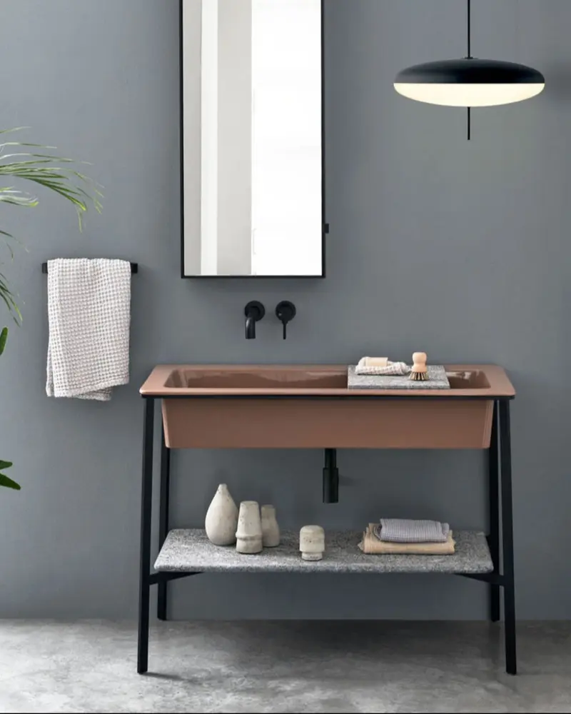 Mueble de lavabo con estructura Catino Rectangular