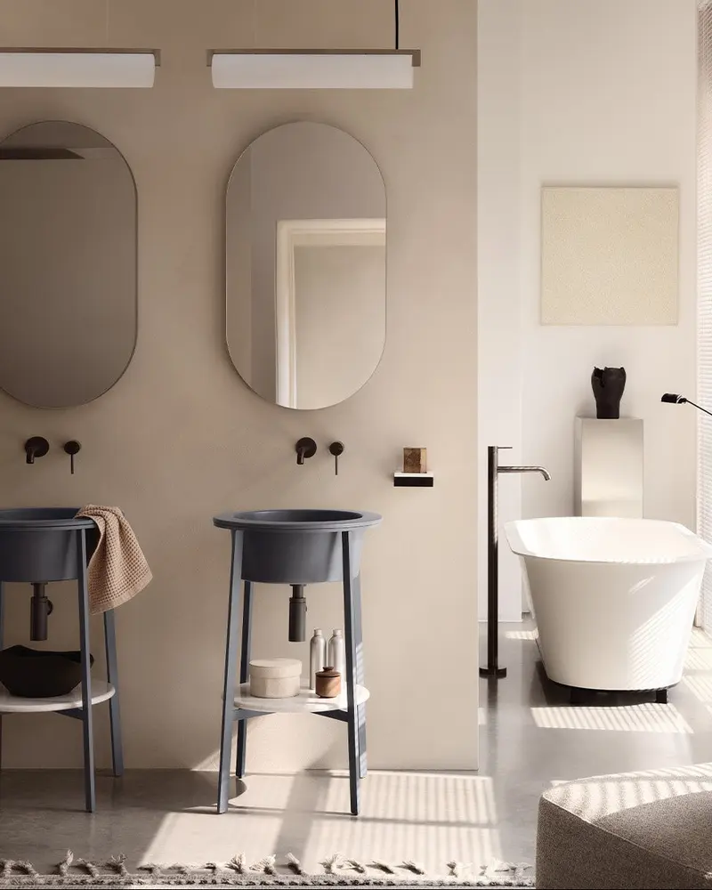 Mueble de lavabo con estructura Catino Redondo