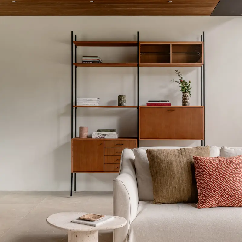 Mueble de pared vintage - Teca - 186×230cm