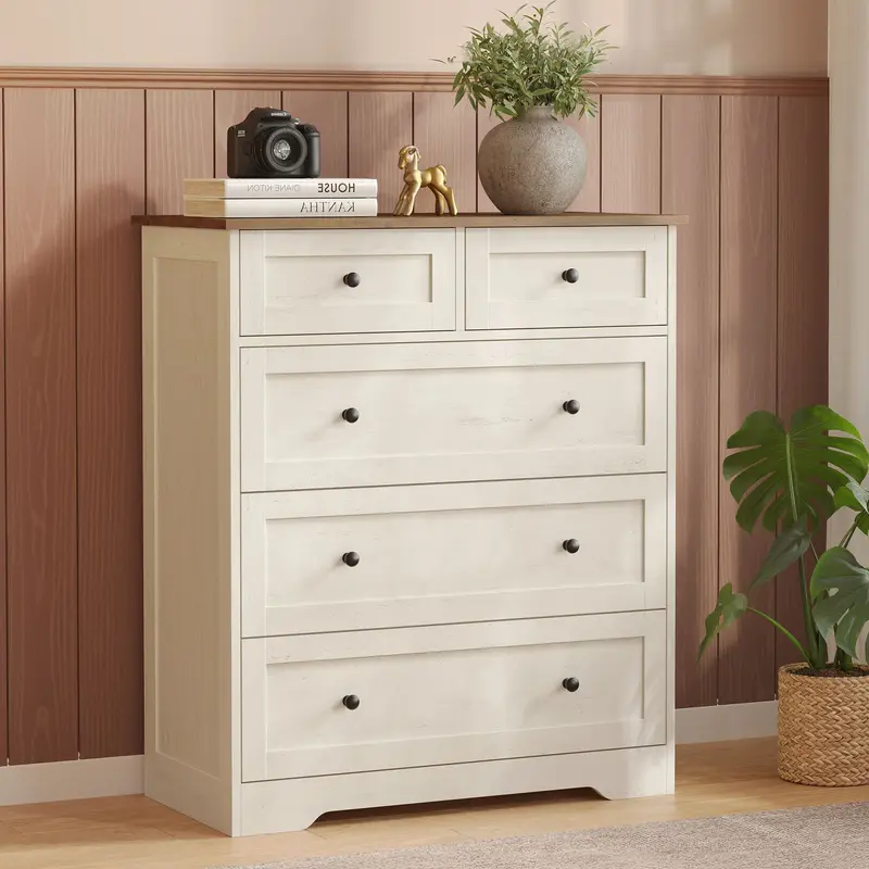 Mueble rústico con cajones para almacenamiento versátil