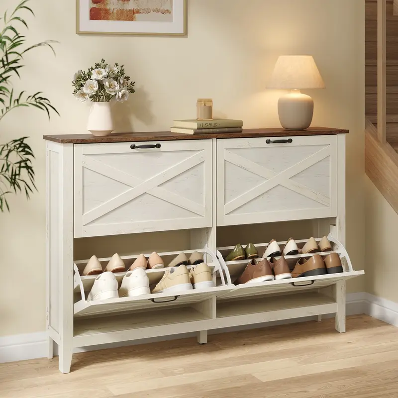 Mueble zapatero con cajones abatibles para entrada