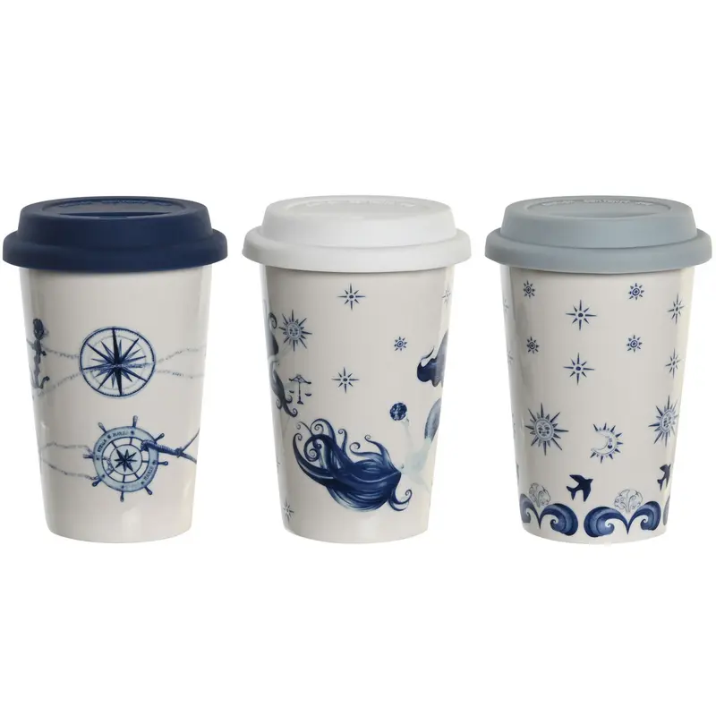 MUG PORCELANA SILICONA 400ML SURTIDO
