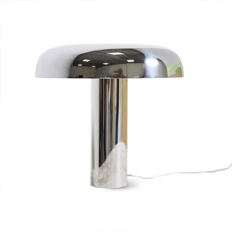 Mushroom Table Lamp - Chrome