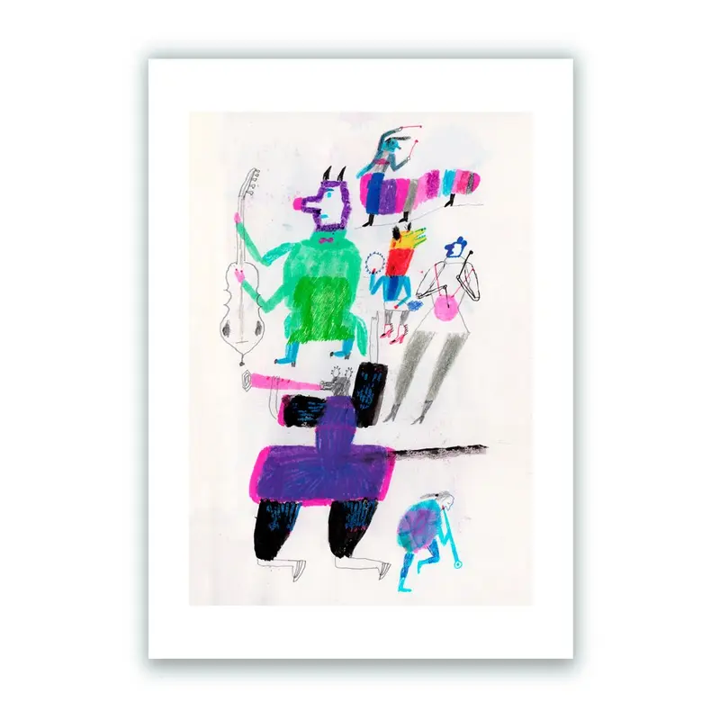 Músicos de Colores Impresión Giclée