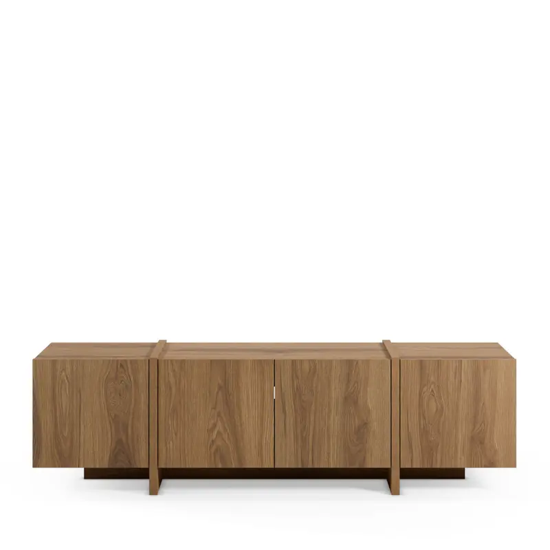 Nicole - Mueble de TV de madera con 4 puertas de 180 cm