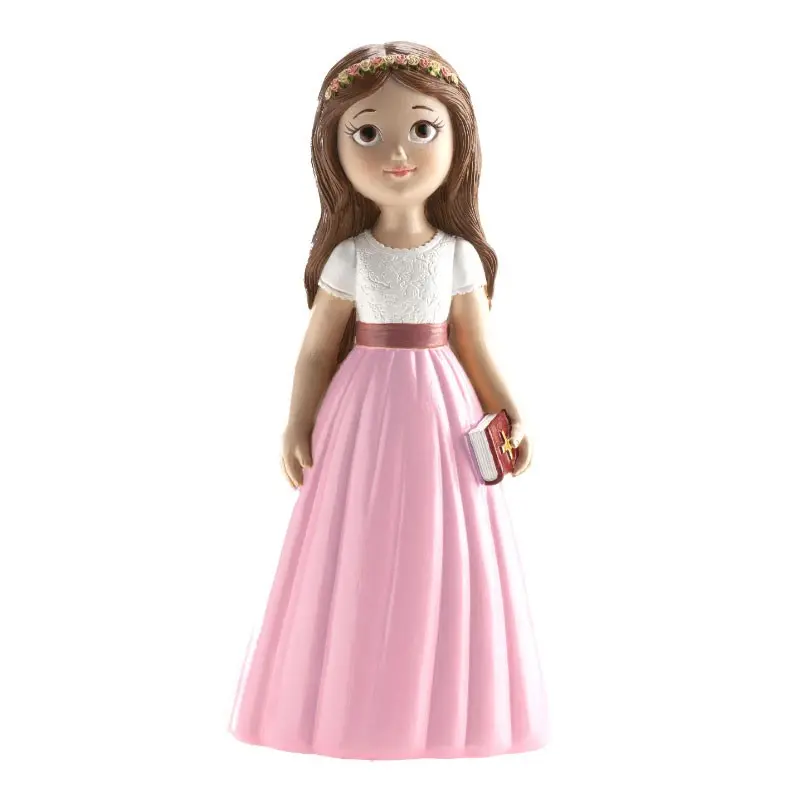NIÑA COMUNION FALDA ROSA 16CM