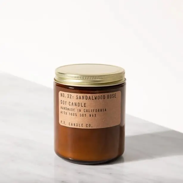 No. 32 Sandalwood Rose Soy Candle Large