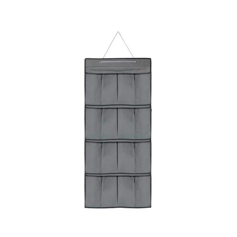 Organizador Colgante de Puerta y Armario | 16 Bolsillos | Gris Antracita