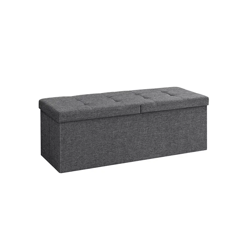 Otomano Plegable de Gris Oscuro