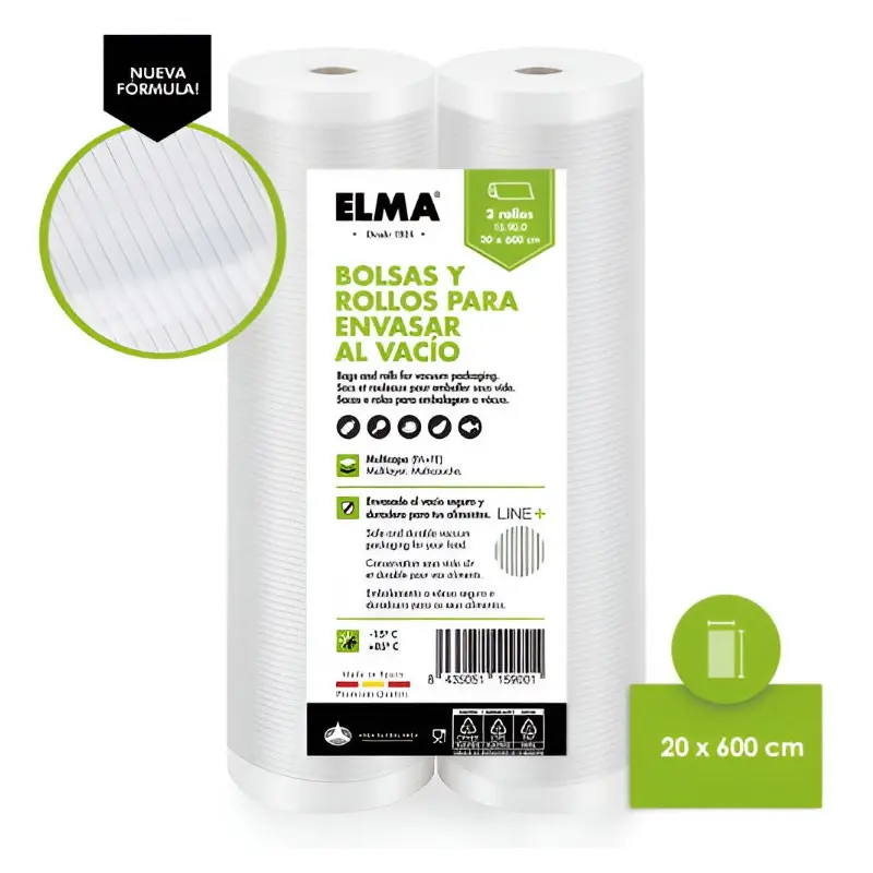 PACK 2 ROLLOS LINE+ 20X600CM ELMA