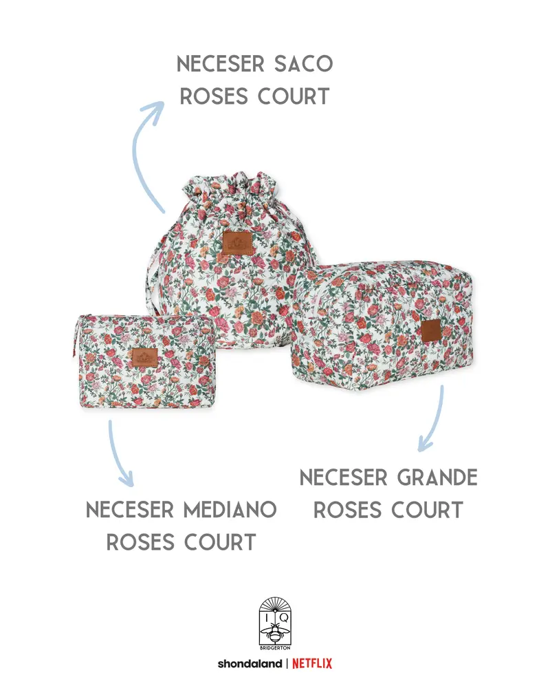 PACK 3 NECESERES ROSES COURT