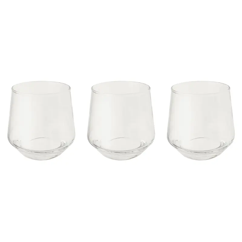 Pack 3 Vasos 7,4X5,8X9,1Cm 300Ml Tr.