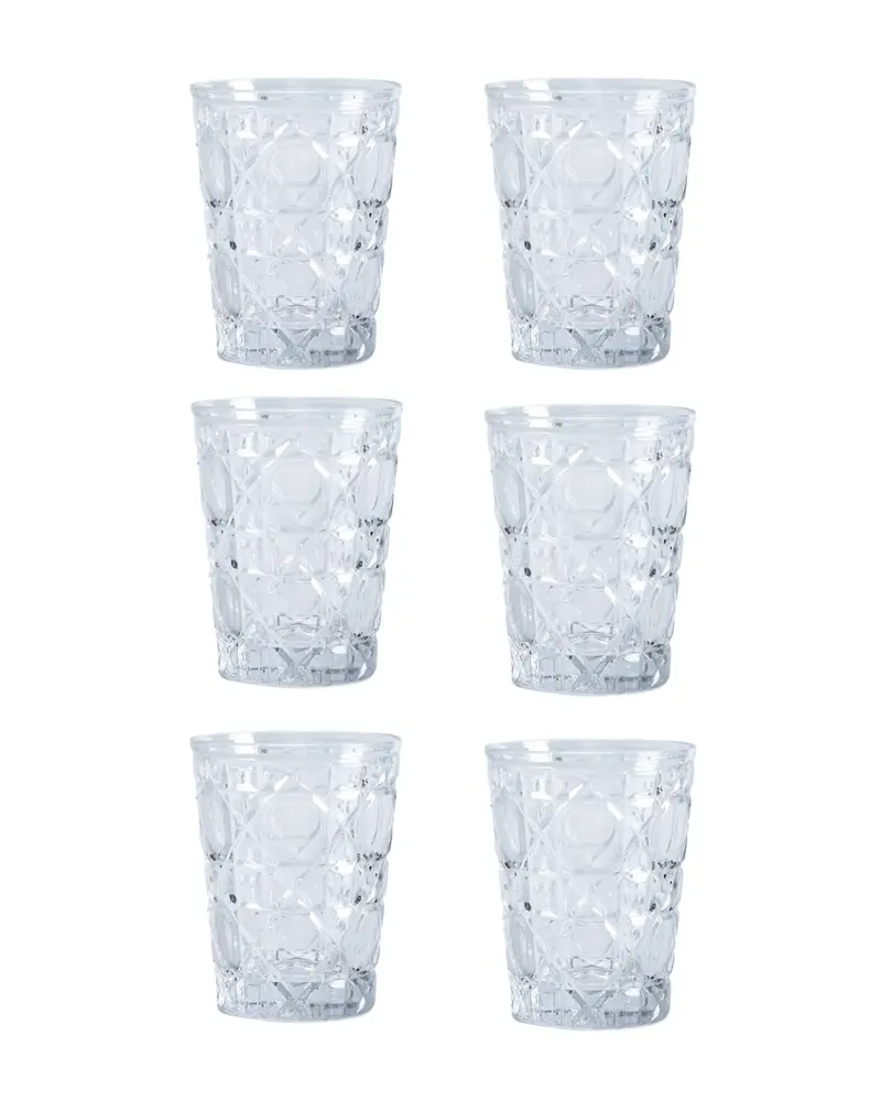 PACK 6 VASOS DE CRISTAL TRANSPARENTE