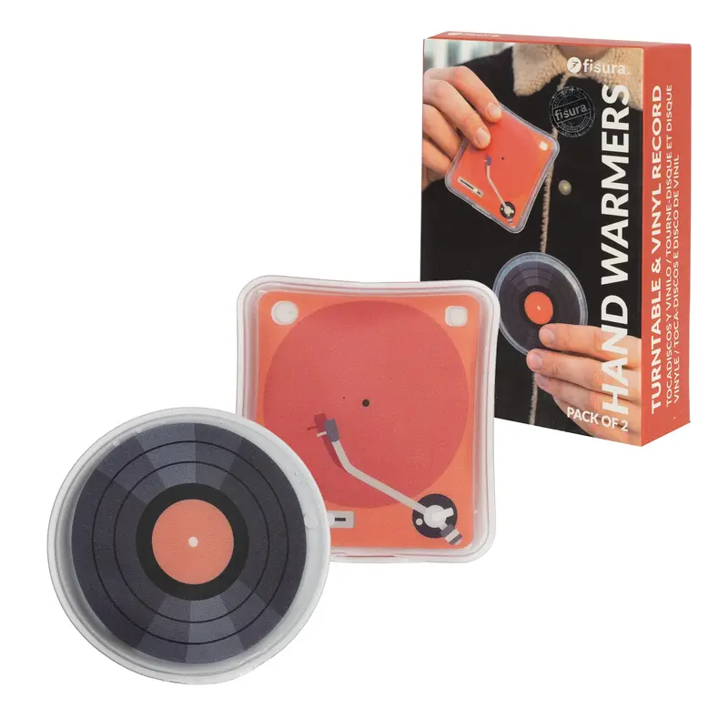 Pack de 2 calentadores de manos tocadiscos y vinilo