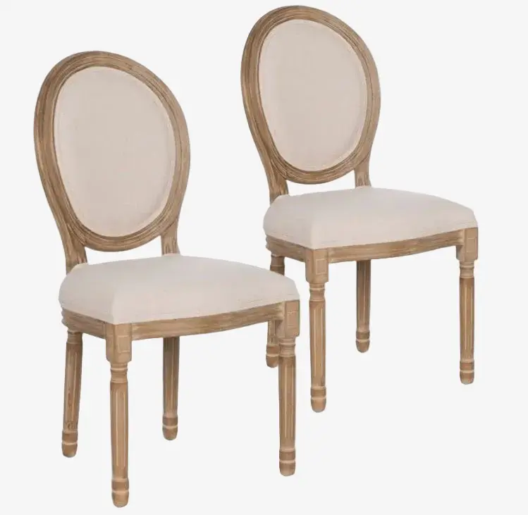 Pack de 2 Sillas de comedor Versalles tapizadas