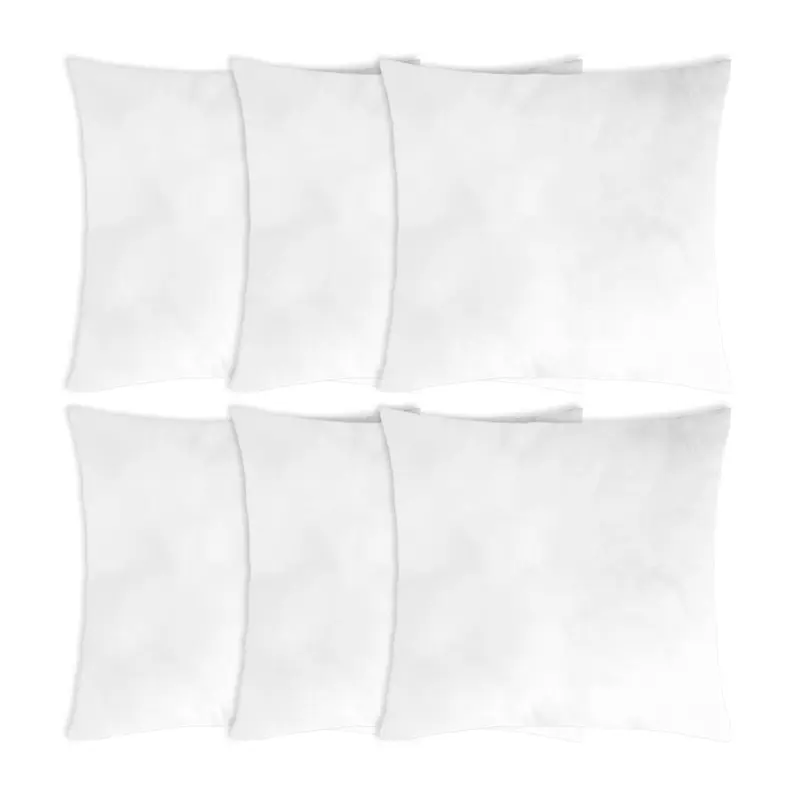 Pack de 6 Rellenos para Cojín (40 a 60 cm) | Fibra Hueca Antialérgica