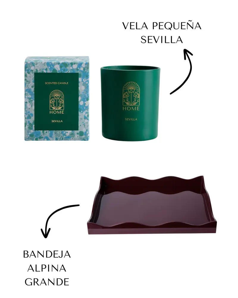PACK DE BANDEJA Y VELA SEVILLA