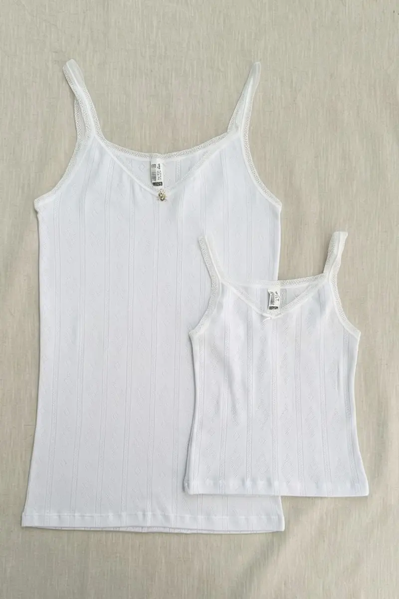Pack madre e hija camiseta de algodón jacquard