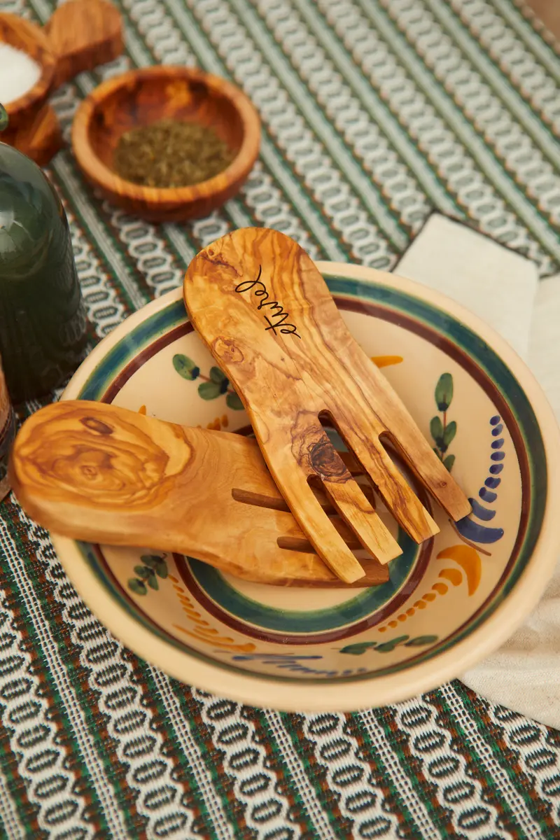 Pack palas ensalada de madera de olivo