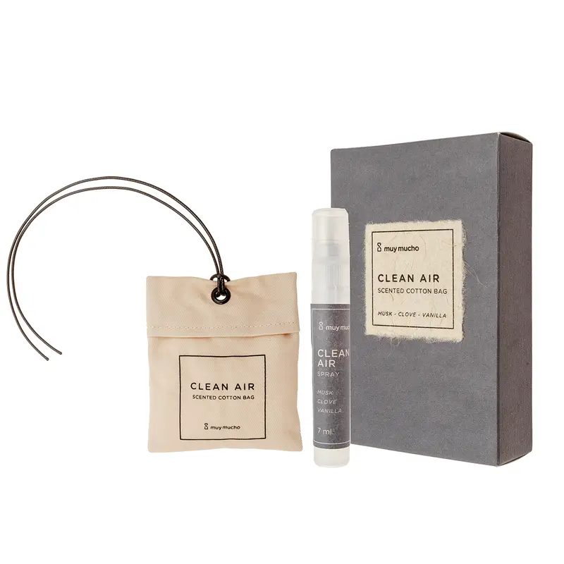 Pack saquito perfumado + room spray clean air