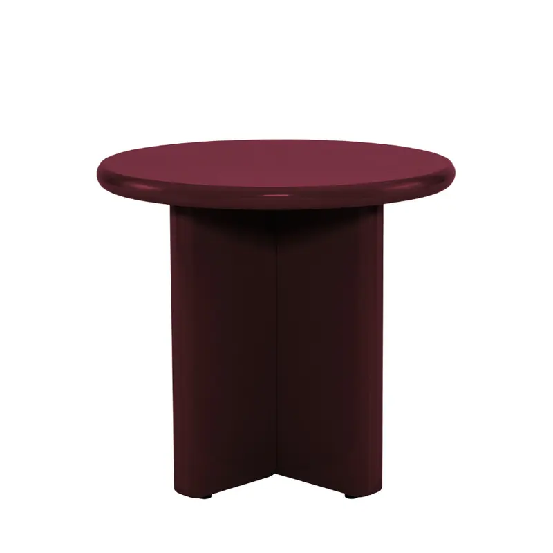 Paloma - Mesa auxiliar redonda de madera lacada ø50cm