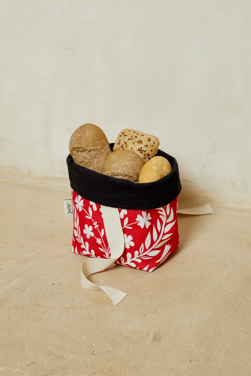 Panera pequeña folklore rojo