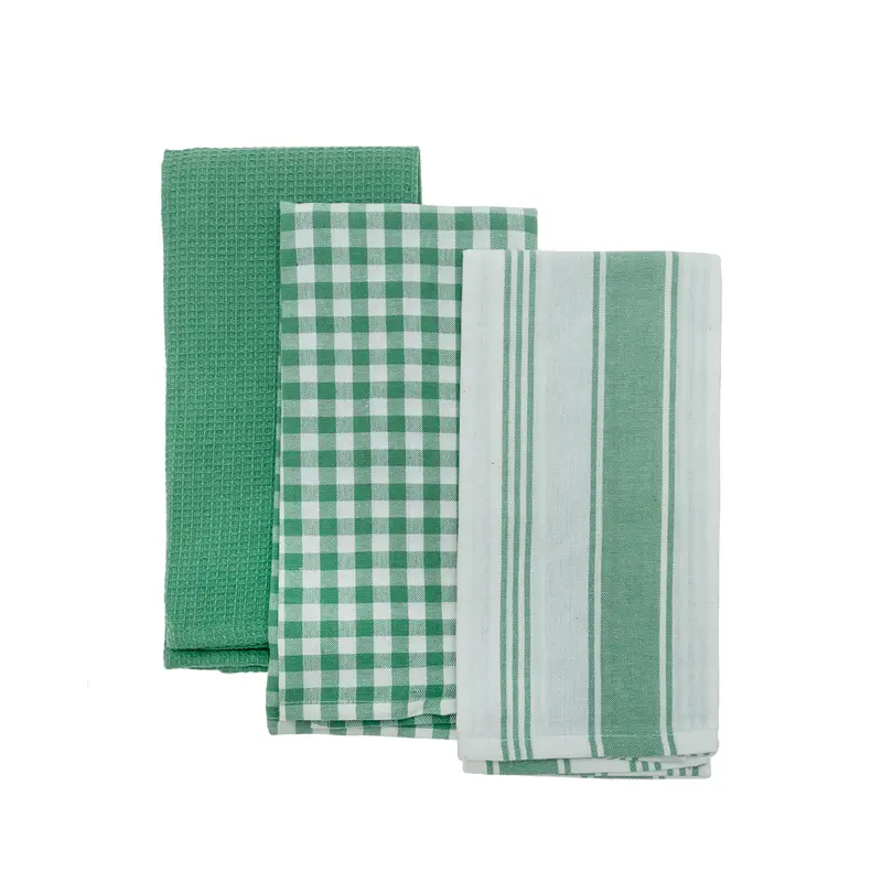 Paños de Cocina Verde Pack 3 Unidades 40x60 cm