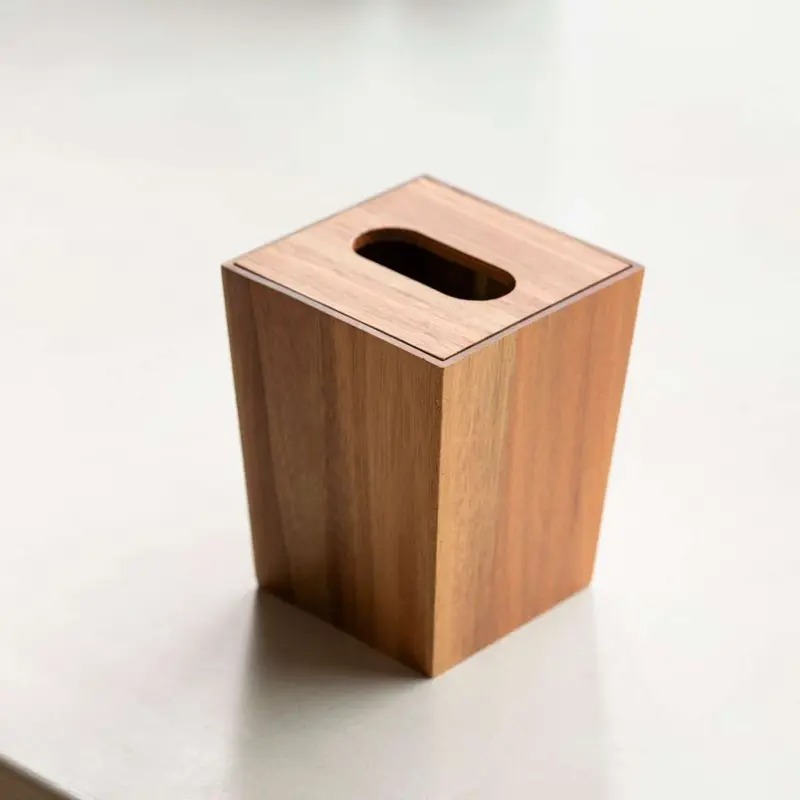 Papelera de madera de acacia 1,5L
