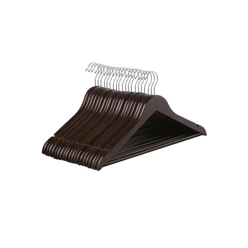 Paquete De 20 Perchas De Madera