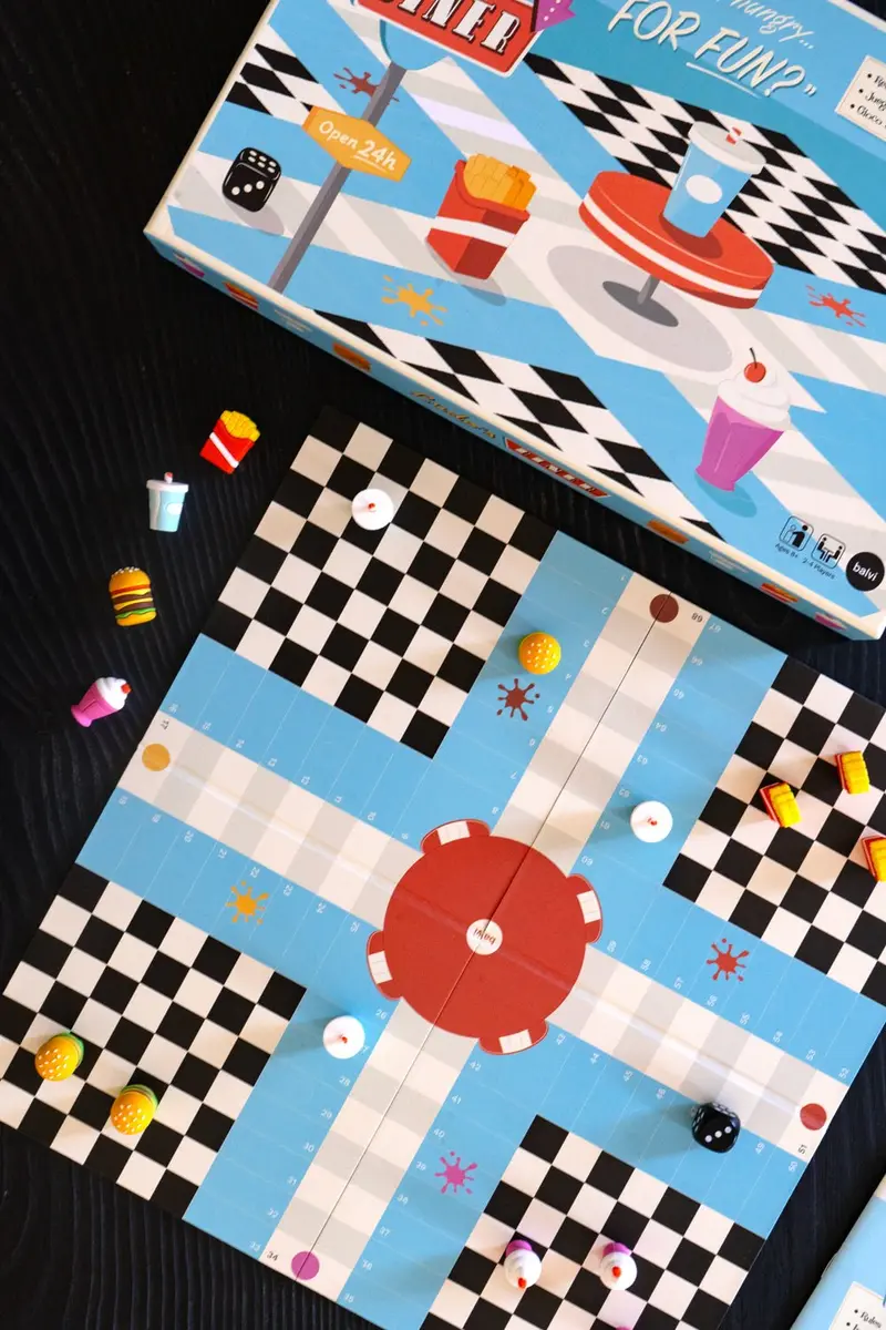 Parchís Con Diseño De Comida Rápida