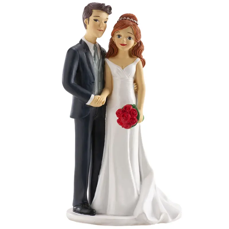 PAREJA DE BODA COGIDOS DE LA MANO 18CM
